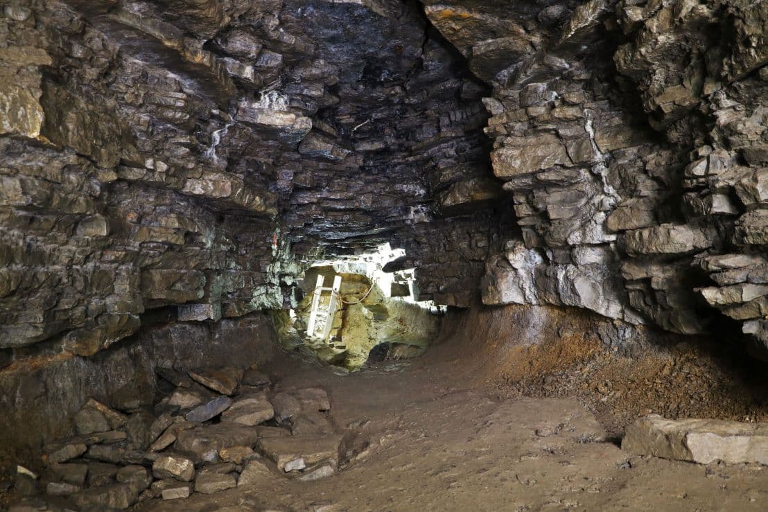 Photo of part of the cave
