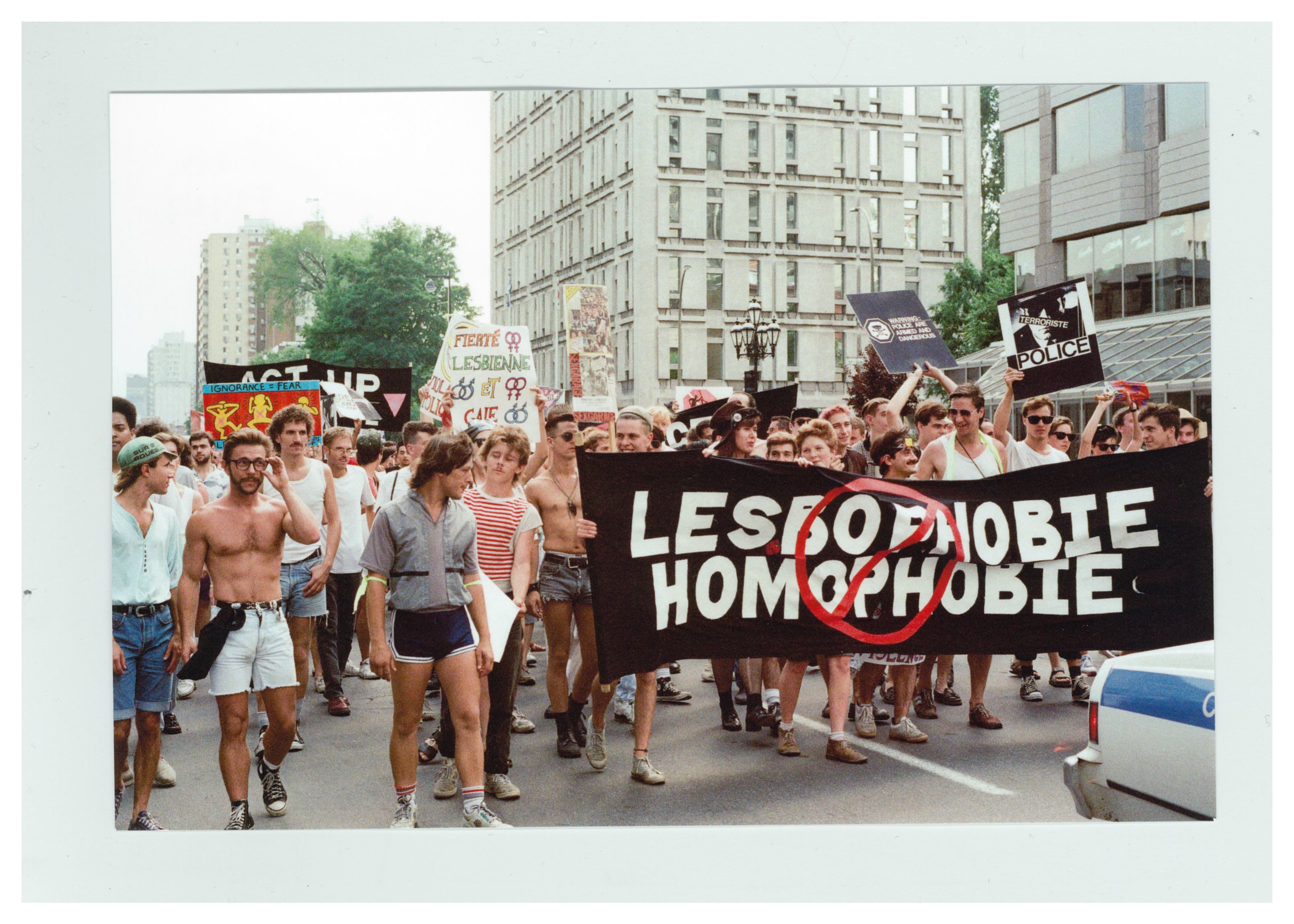 ACT UP Montréal demonstration