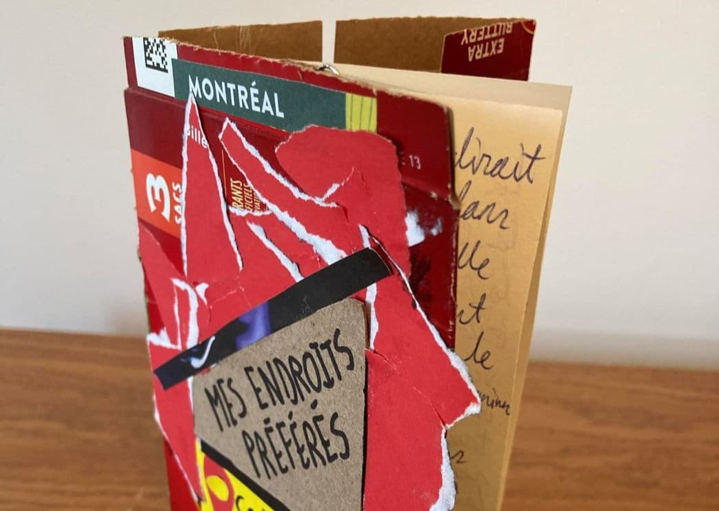 Photo d'un zine sur les endroits préférés à Montréal