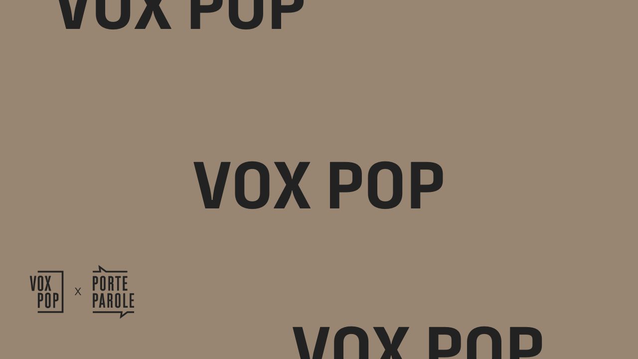 Affiche de l'exposition Vox Pop